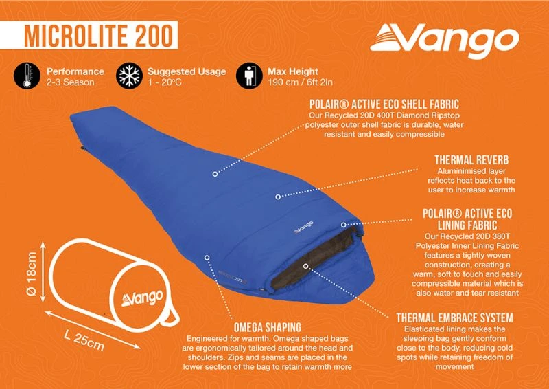 Vango Microlite 200 Sleeping Bag - Image 3