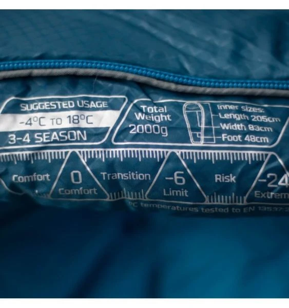 Vango Nitestar Alpha 350 Sleeping Bag - Blue - Image 4