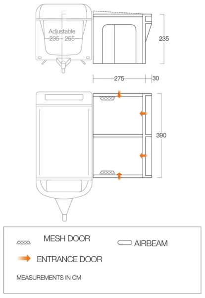 Vango Riviera Air 390 ProShield Awning 2023 - Image 2