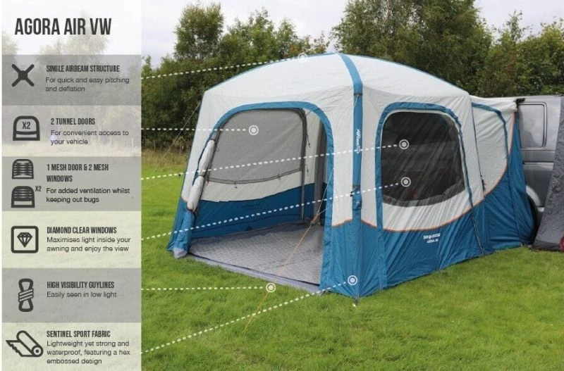 Vango Agora VW Inflatable Awning 2022 - Shadow Grey - Image 4